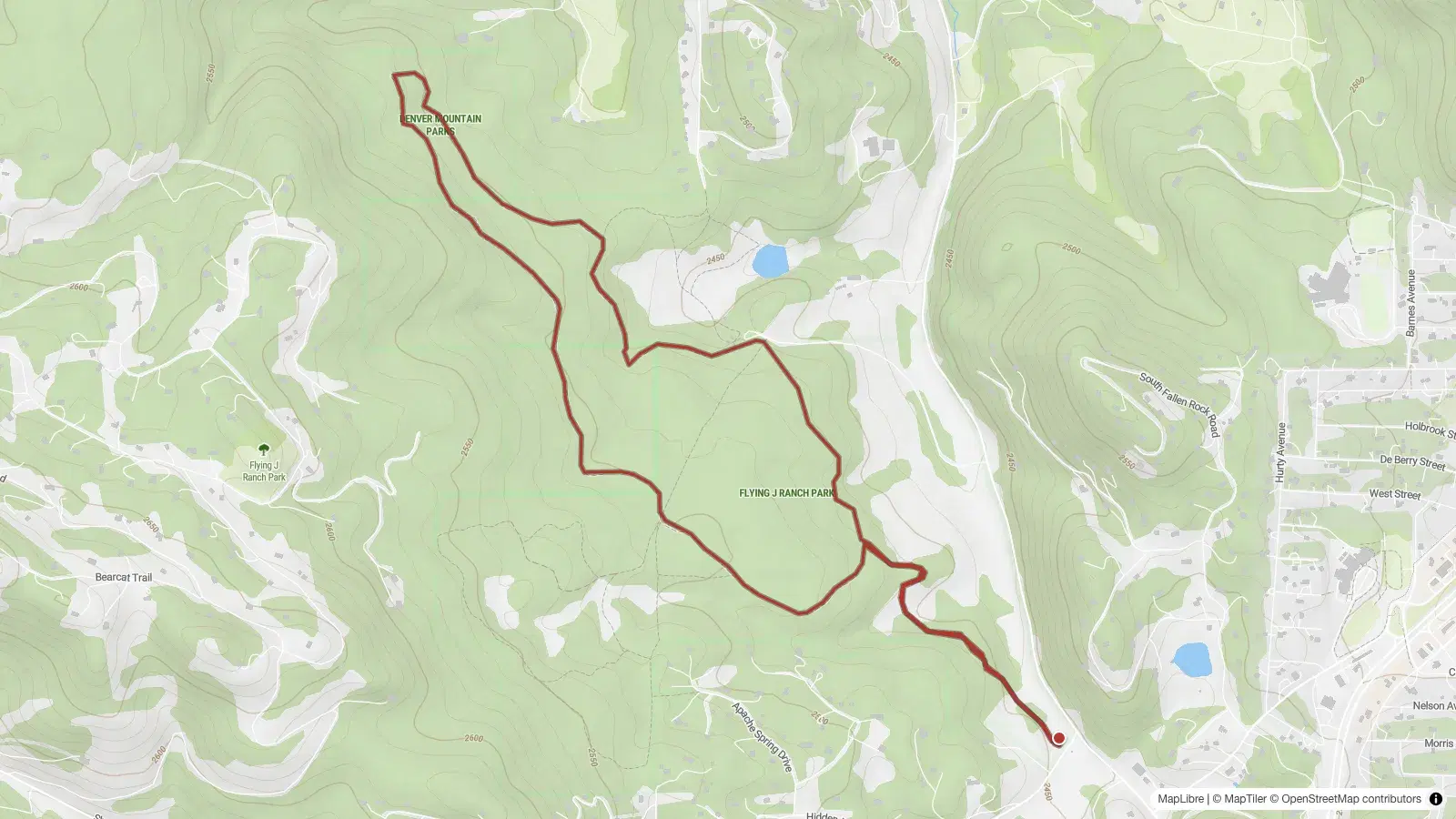 Map preview of the route (loop)