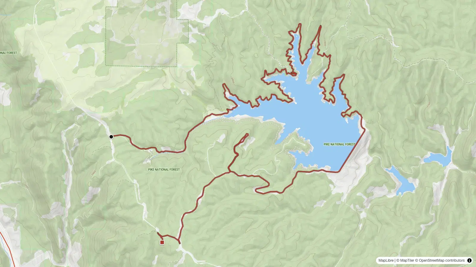 Map preview of the route