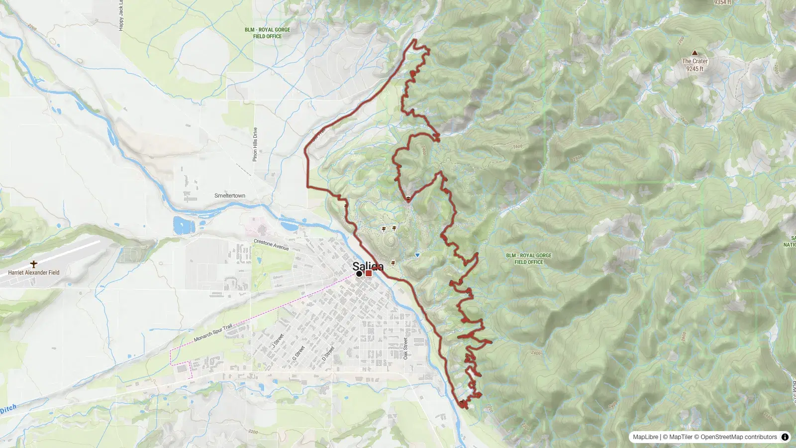 Map preview of the route
